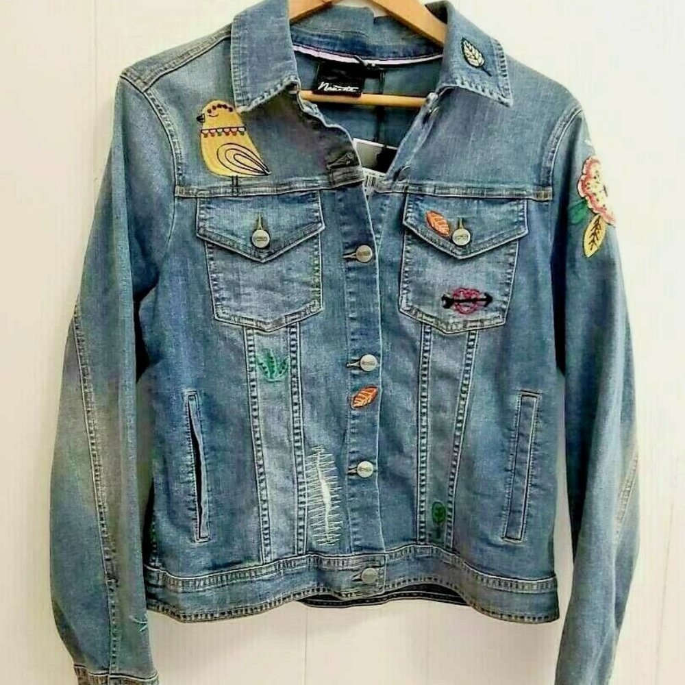 Nanette Lepore Whimsy Wash Denim Jacket Size M NWT - Picture 2 of 9